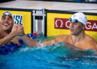 MARTINENGHI Nicolo AQC SCOZZOLI Fabio AQC Aqua Centurions ISL International Swimming League 2021 Match 6 day 1 Piscina Felice Scandone Napoli, Naples Photo Giorgio Scala / Deepbluemedia / Insidefoto